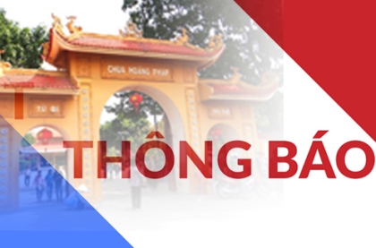 Chùa Hoằng Pháp thông báo về việc mượn danh các chương trình tu học của chùa để vận động đóng góp